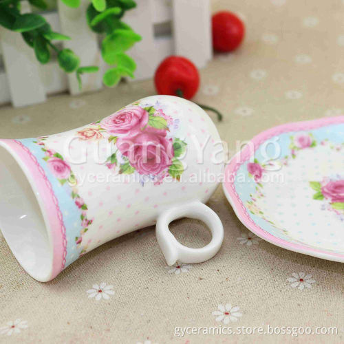 Good Reputation Enamel Coffee Cups Saucers